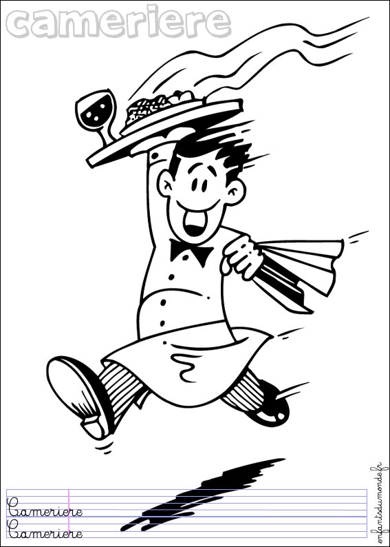 coloriage serveur 1